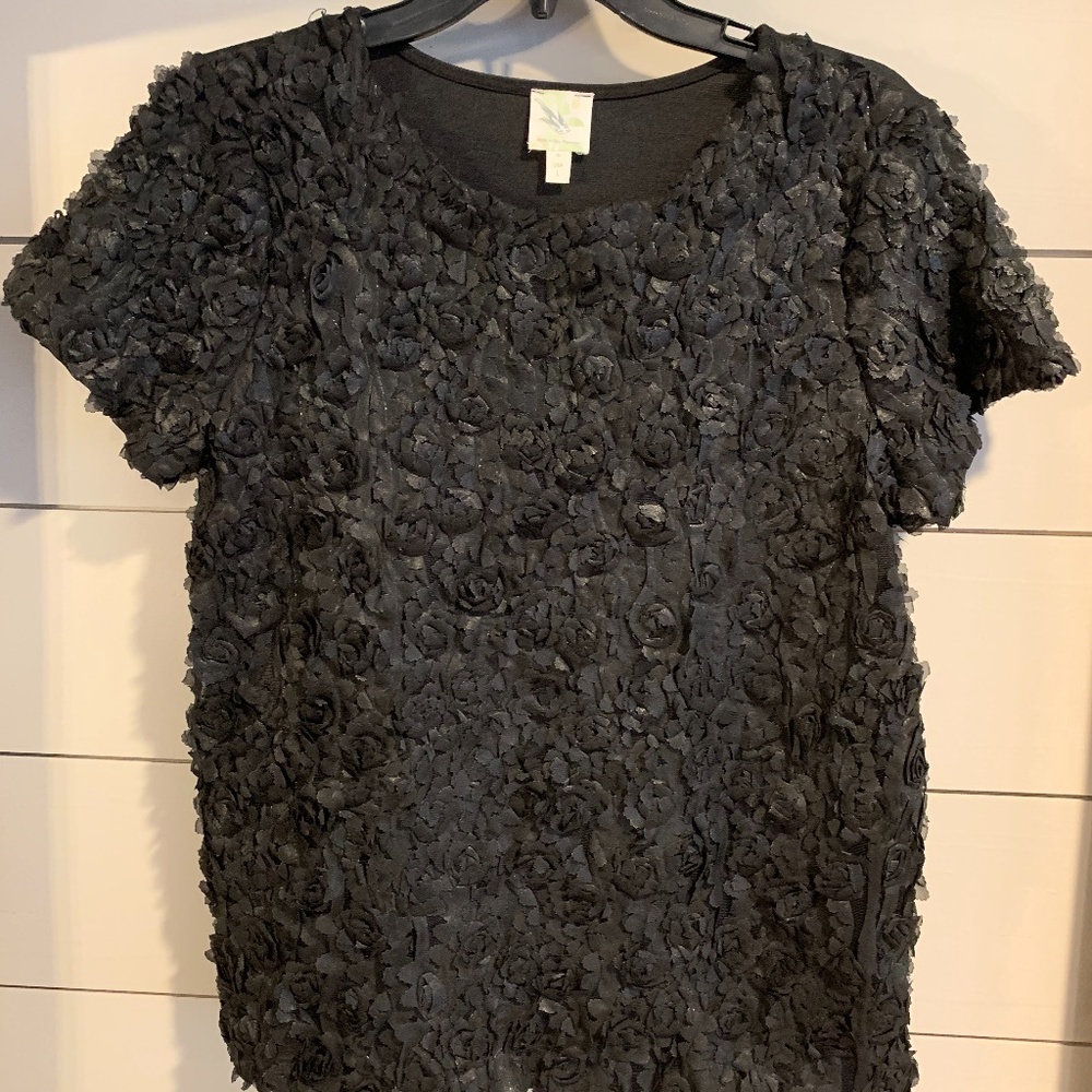 Black floral top